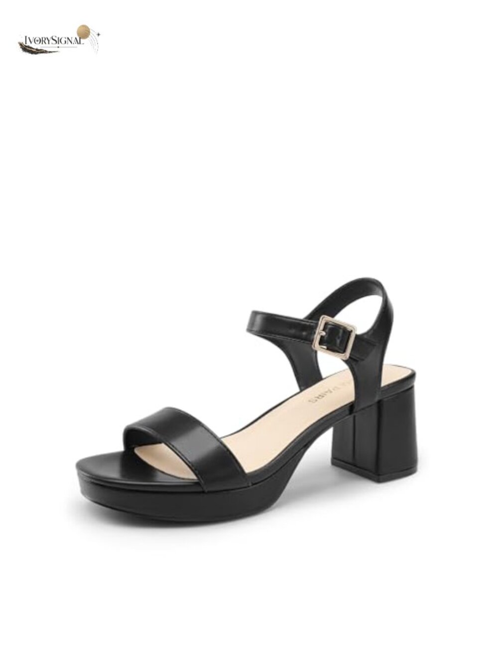 DREAM PAIRS Women's Platform Block Heels Sandals Square Toe Ankle Strap 2.56"